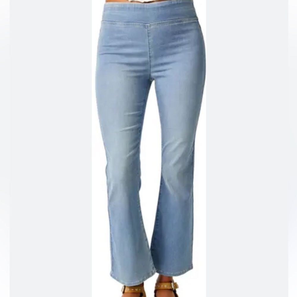 Free People In My Feelings Slim Flare Y2K stretch coastal beach Jeans long 27x32